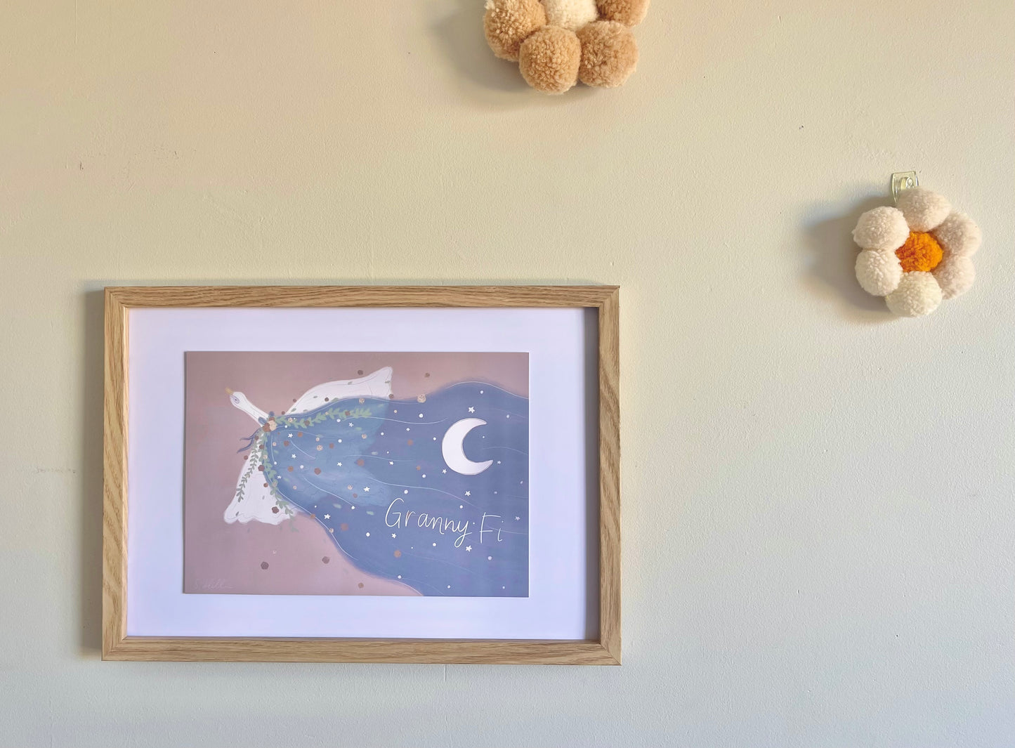 Swan sunset - personalised illustration