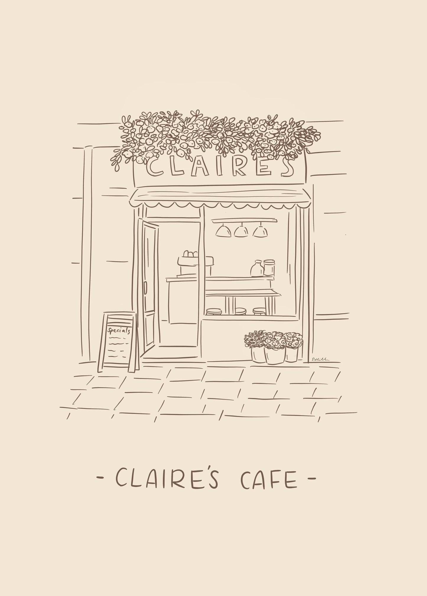 Feels like home - line illustration