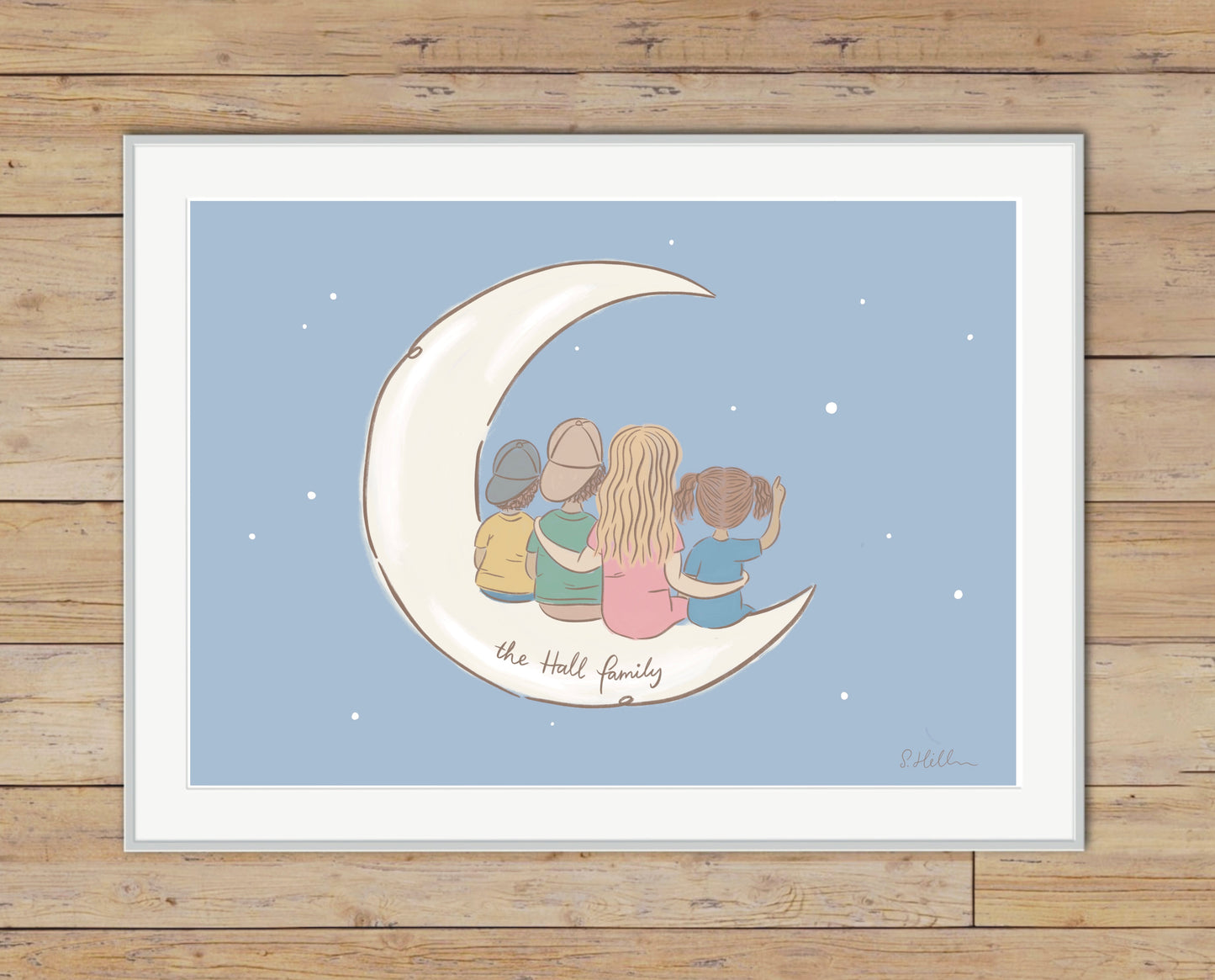 ‘meet me on the moon’ - custom illustration