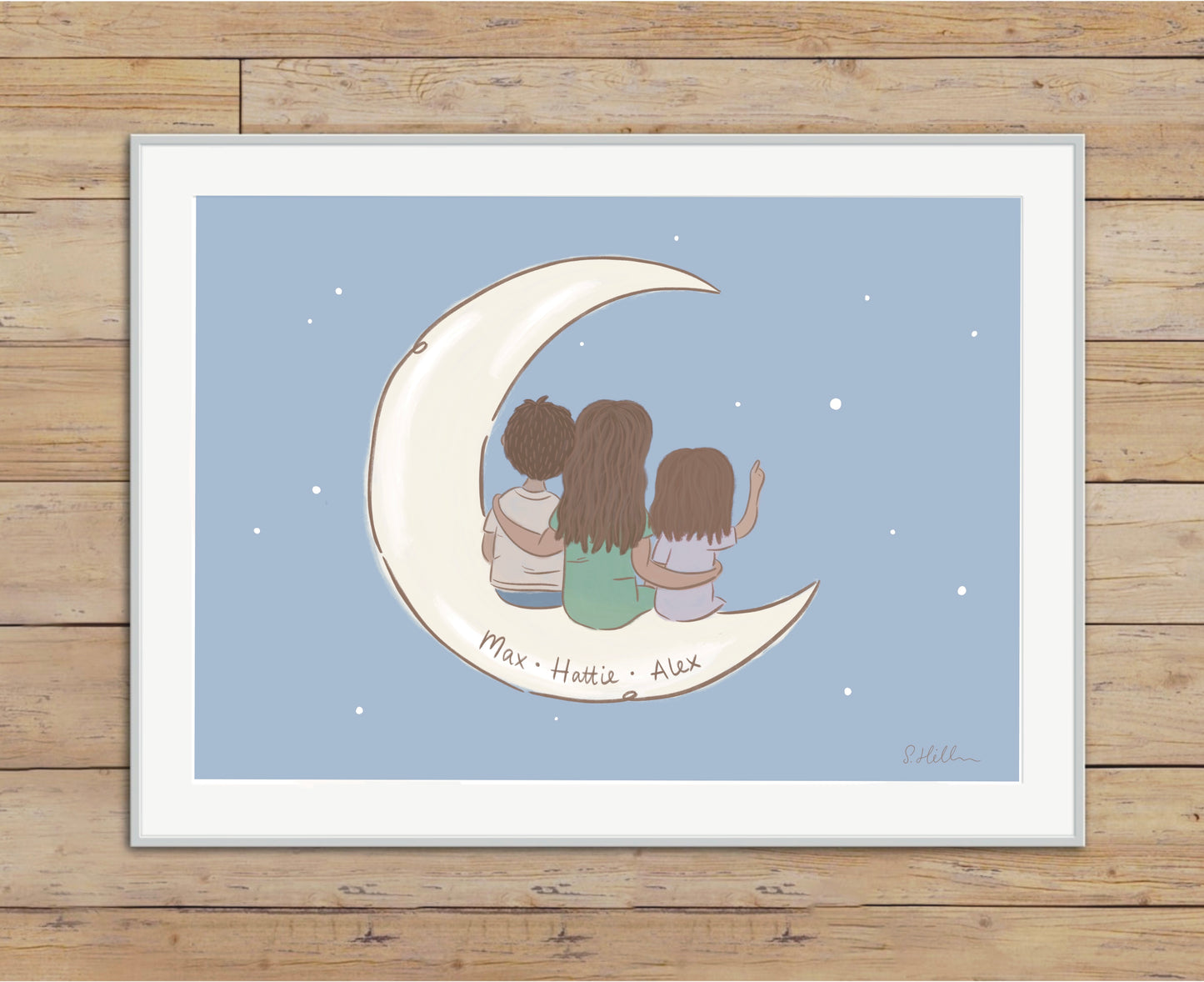 ‘meet me on the moon’ - custom illustration