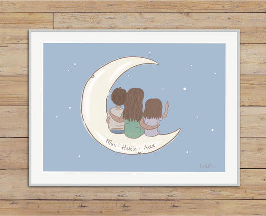 ‘meet me on the moon’ - custom illustration